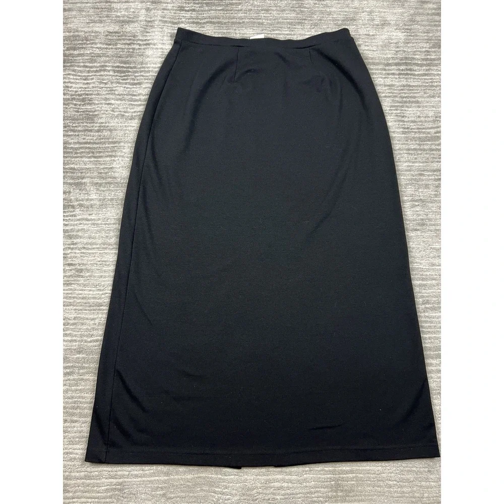 Emma James Liz Claiborne Skirt Womens XL Black Long Polyester‎ Blend Casual